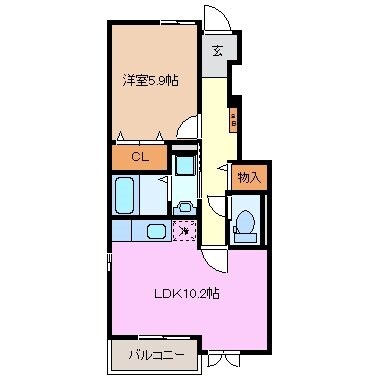 アルスメリ－の物件間取画像