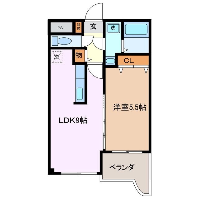 富田浜駅 徒歩10分 2階の物件間取画像