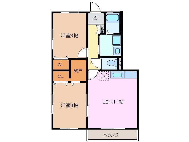 霞ケ浦駅 徒歩10分 2階の物件間取画像