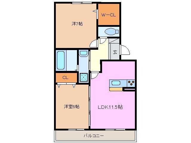 白子駅 徒歩19分 3階の物件間取画像