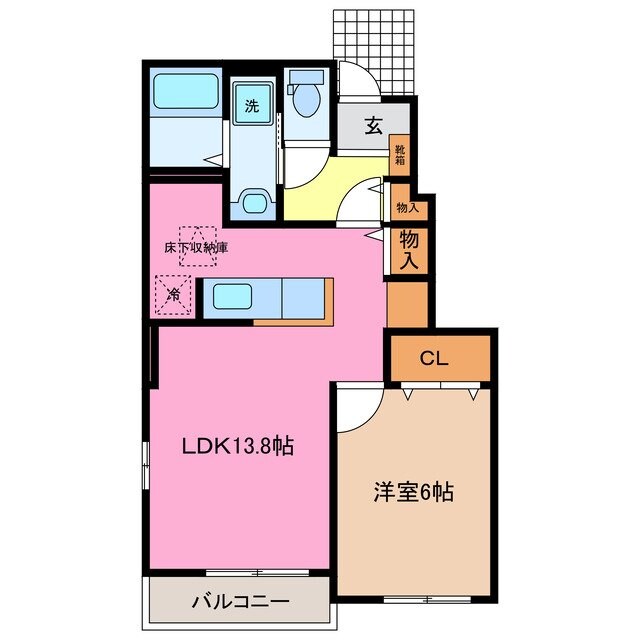 伊勢若松駅 徒歩7分 1階の物件間取画像