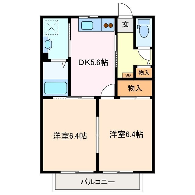 ハイビスカスＤの物件間取画像