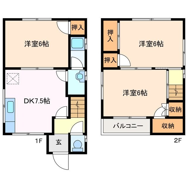 南旭が丘3丁目戸建の物件間取画像