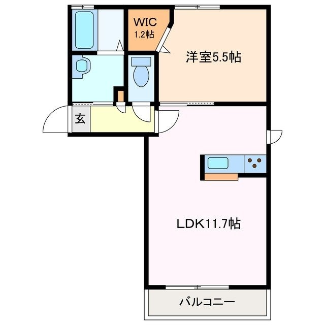 パークサイドＢ棟の物件間取画像