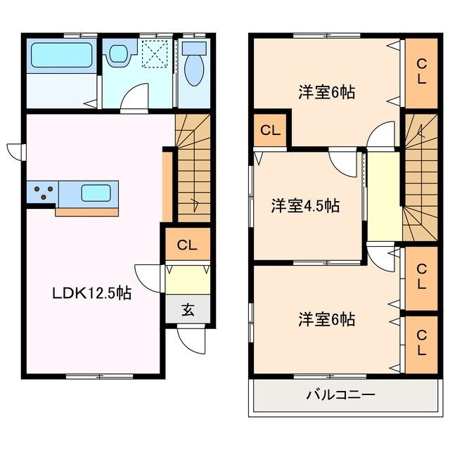 リーブルファイン南若松2　の物件間取画像