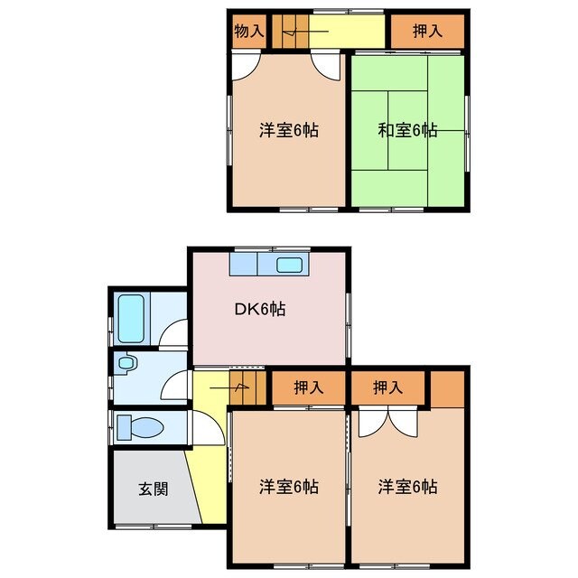 久保町貸家Kの物件間取画像