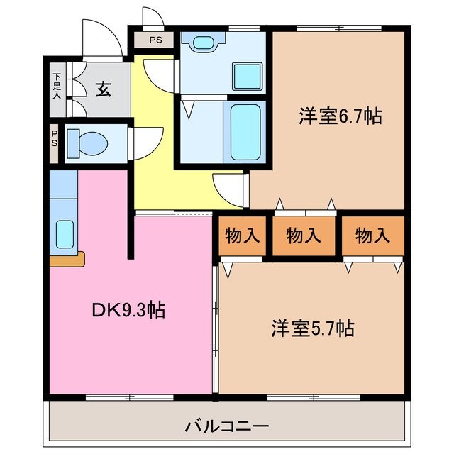 メルベーユの物件間取画像