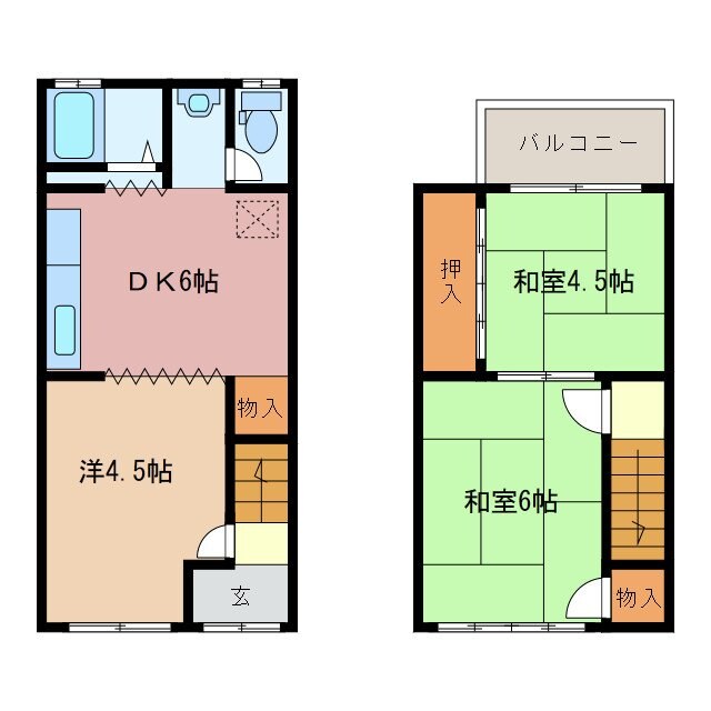 第二さくらアパートの物件間取画像