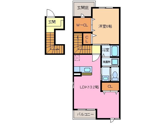 クラージュ　Ｃ棟の物件間取画像