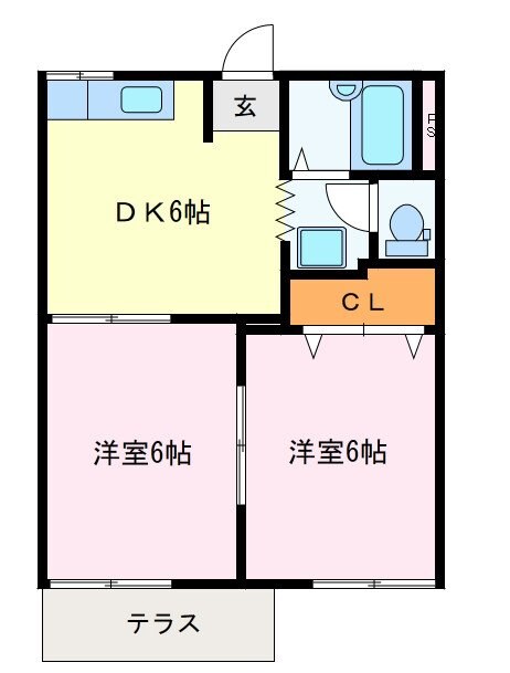 ヘルシーハイツの物件間取画像