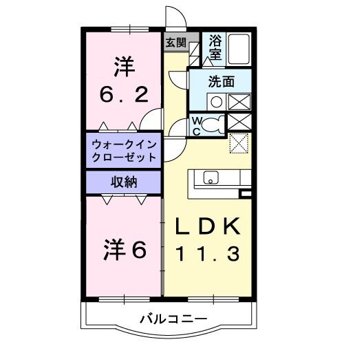 ルピナス　Ｂ棟の物件間取画像