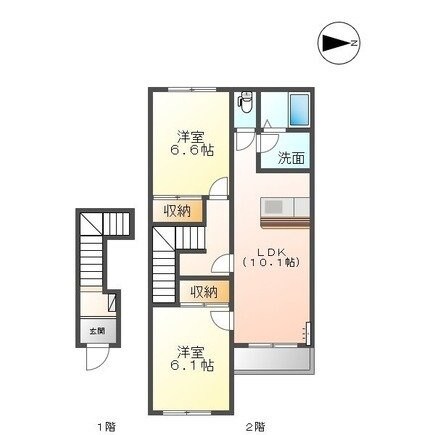 ラピュタ参番館の物件間取画像