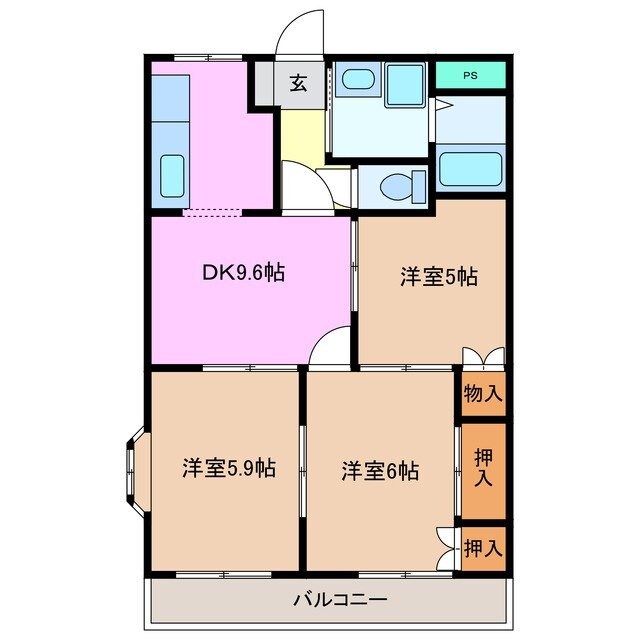 コンフォールハイランドⅠの物件間取画像
