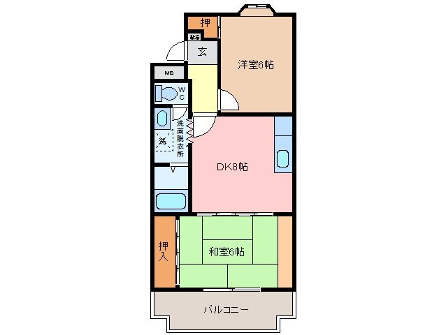 松月マンションの物件間取画像