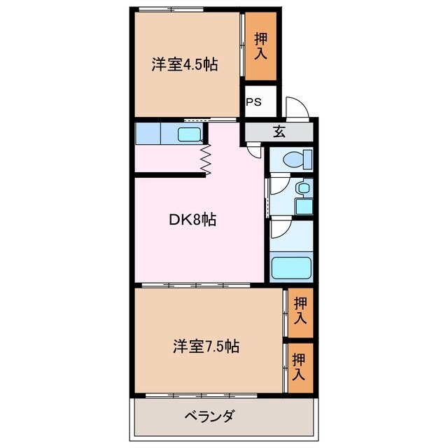 メゾンボアールの物件間取画像