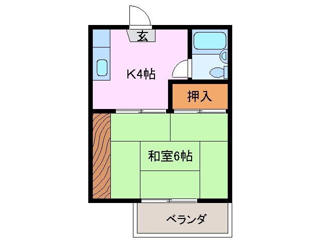 コーポナカニシの物件間取画像