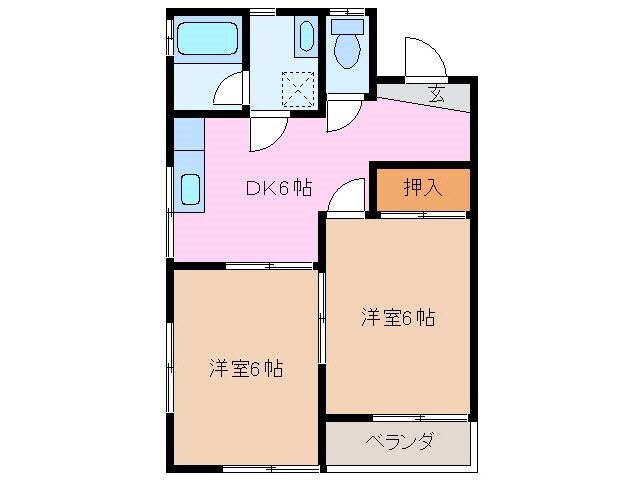 マンション海馬　B棟の物件間取画像