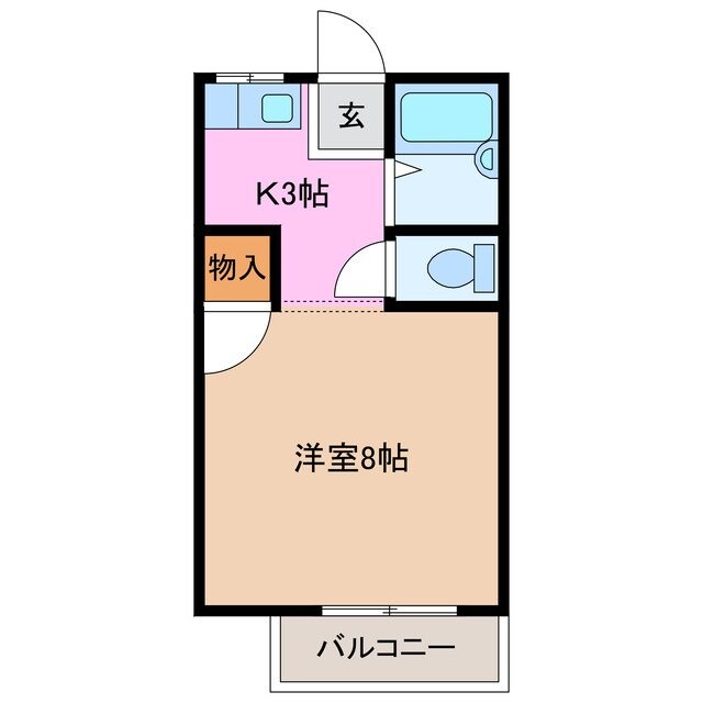 上六ハイツの物件間取画像