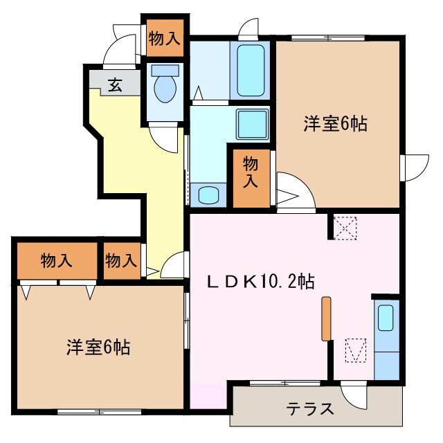 サンライトＭ・Ｋ　Ⅰ棟の物件間取画像