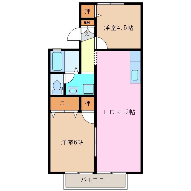 セジュールIBAの物件間取画像