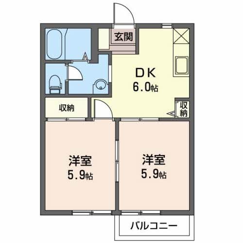 フォーシーズン　Bの物件間取画像