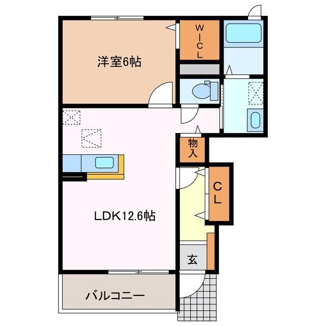 ルサルカ　Ｂ棟の物件間取画像