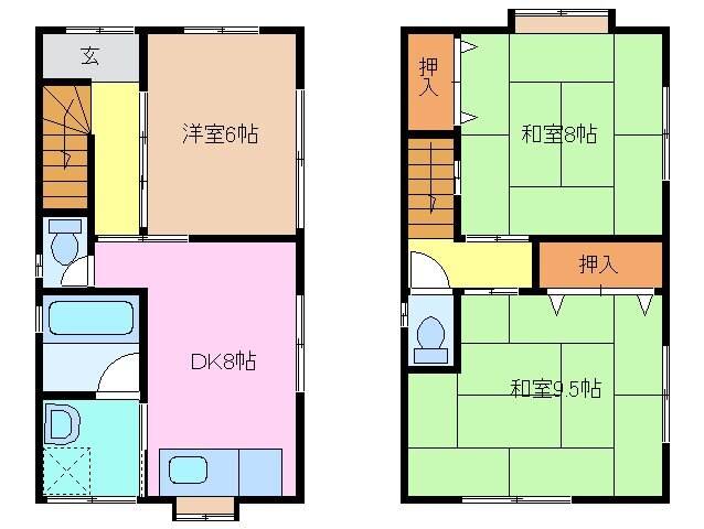 嬉野中川貸家の物件間取画像