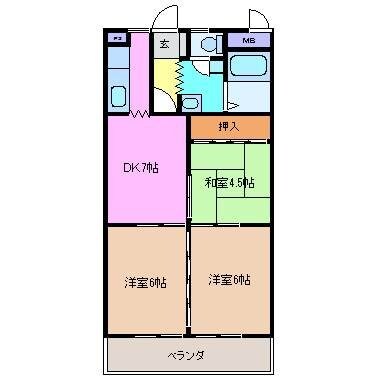 鷹跡マンションの物件間取画像