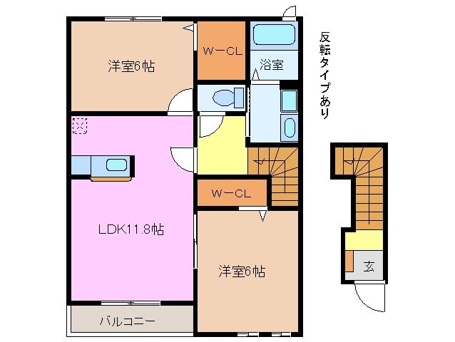 ルサルカ　Ｂ棟の物件間取画像