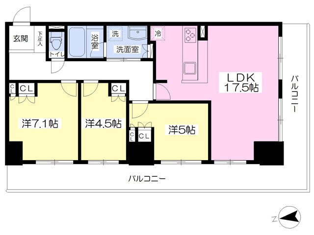 クラヴィーア江坂広芝町の物件間取画像