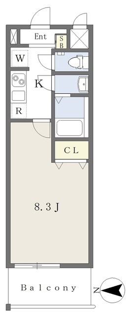 ＣＲＯＳＳ　ＣＯＵＲＴ高槻富田駅前の物件間取画像