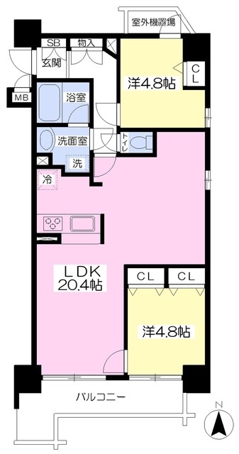 ベルデフラッツ江坂の物件間取画像