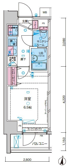 GENOVIA京成立石Ⅲskygardenの物件間取画像