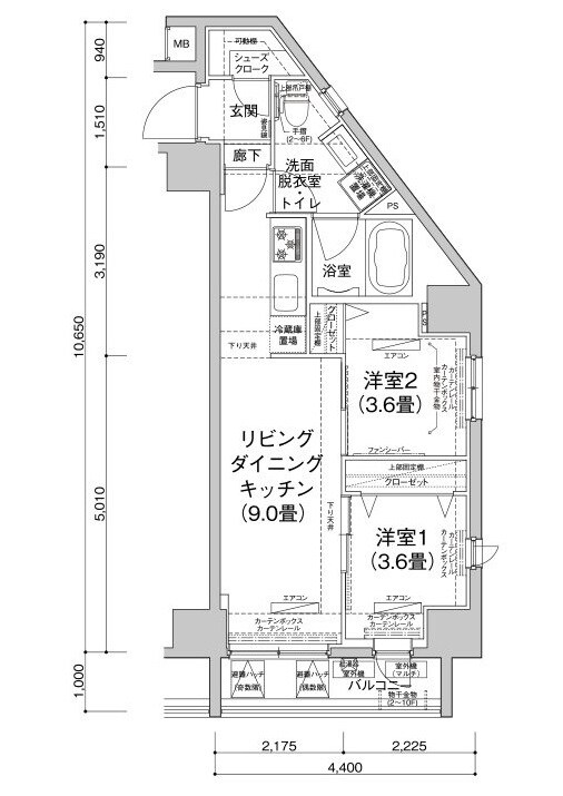ティモーネ浅草リーヴァの物件間取画像