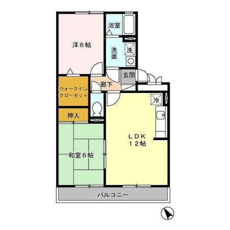 エクセル東合川IIの物件間取画像