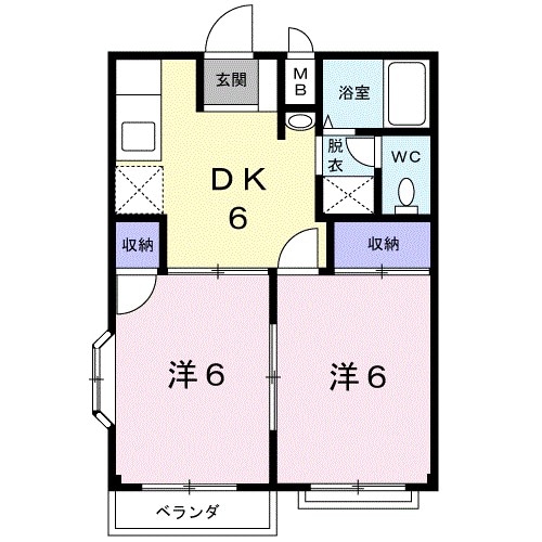 グランドハイツ近藤２の物件間取画像