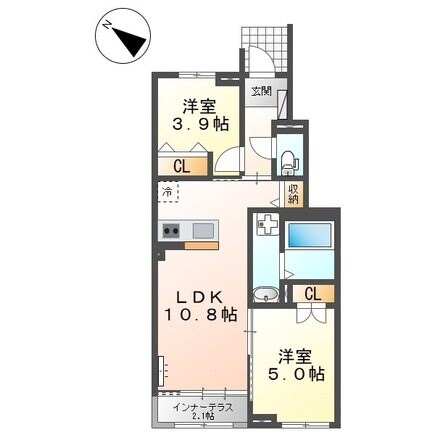 サクラヴィラージュ津福の物件間取画像