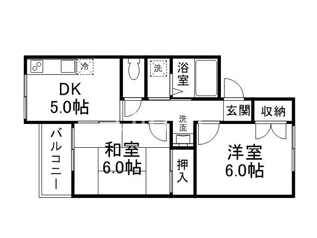 第三芳月ハイツの物件間取画像