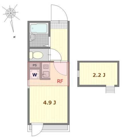 シャンテ谷在家の物件間取画像