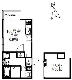 Felicia箱崎の物件間取画像