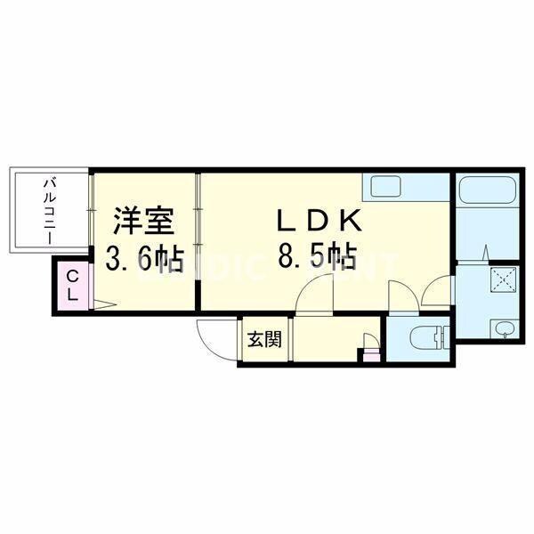 アヴェンタ箱崎の物件間取画像