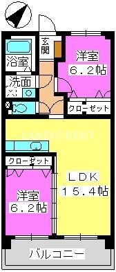 インレット平和の物件間取画像