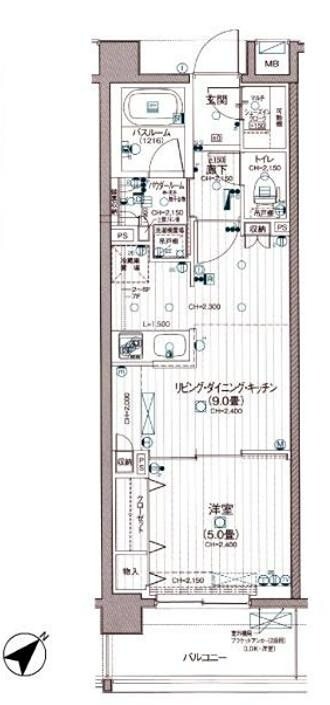 デュオステージ押上シャインコートの物件間取画像