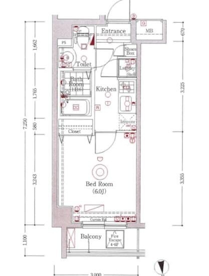 ＡＸＡＳ門前仲町の物件間取画像