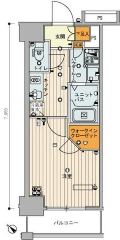 森下駅 徒歩5分 6階の物件間取画像