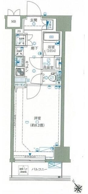 田端駅 徒歩9分 6階の物件間取画像