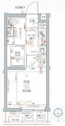 千住大橋駅 徒歩7分 5階の物件間取画像