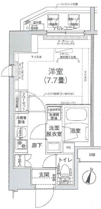 王子駅 徒歩7分 7階の物件間取画像