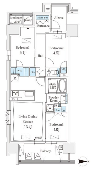 ＧＲＡＮＰＡＳＥＯ丸の内の物件間取画像