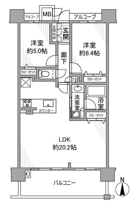 プレサンスロジェ本陣駅前の物件間取画像